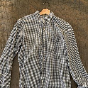 J.Crew Navy Gingham Button Down
